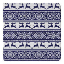 Weihnachten, skandinavisches Volk Blau und Weiß