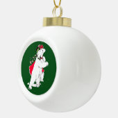 Weihnachten Skaten Polar Bären Wildlife Keramik Kugel-Ornament (Rechts)