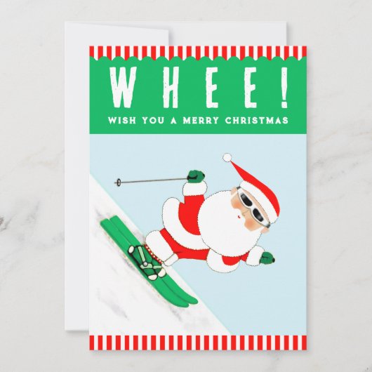 Weihnachten Skifahren (Vorderseite)