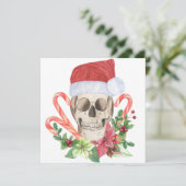 Weihnachten Skull Gothic Christmas Poinsettia Cand (Stehend Vorderseite)