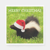 Weihnachten Skunk Holiday Serviette (Vorderseite)