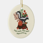 Weihnachten Skunk Pun: Jingle Riechen Keramik Ornament (Rechts)