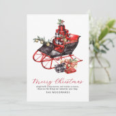 Weihnachten Sleigh Frohe Weihnachten (Stehend Vorderseite)