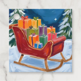 Weihnachten: Sleigh Frohe Weihnachten Geschenkanhänger