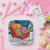 Weihnachten: Sleigh Frohe Weihnachten Pappteller (Party)