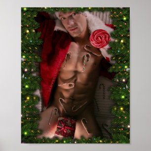 Weihnachten SlipperyJoe schwule Stolz-Geschenke LG Poster