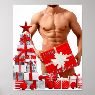 Weihnachten SlipperyJoe schwule Stolz-Geschenke LG Poster