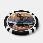 Weihnachten SlipperyJoe Silber goldene Sterne feuc Pokerchips (Einzeln)