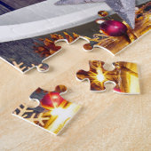 Weihnachten SlipperyJoe Silber goldene Sterne feuc Puzzle (Seite)