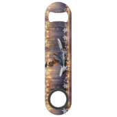 Weihnachten SlipperyJoe Silber goldene Sterne feuc Speed Flaschenöffner (Vorderseite)