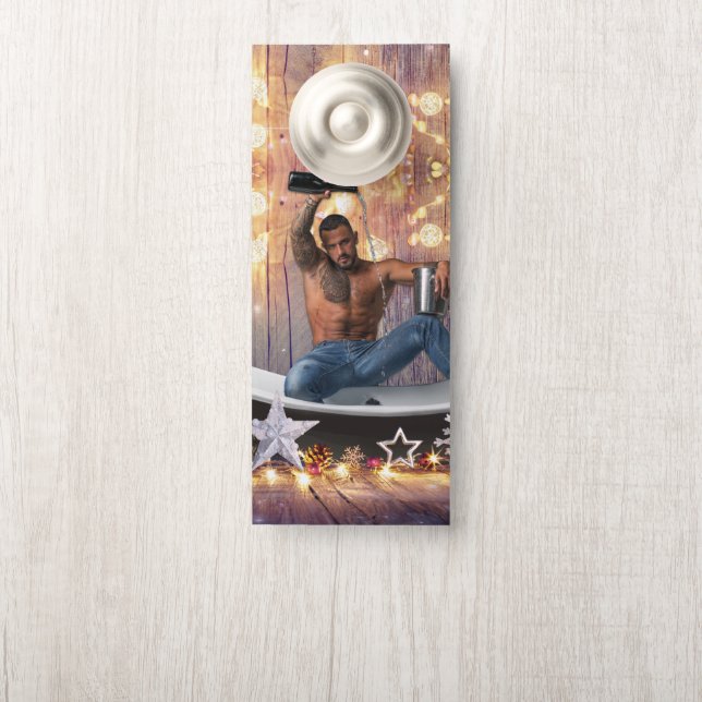 Weihnachten SlipperyJoe Silber goldene Sterne feuc Türanhänger (Auf Knauf)