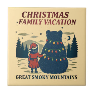 Weihnachten - Smoky Mountains Nationalpark Urlaub Fliese