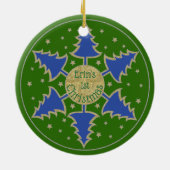 Weihnachten "Snowflake Bl Tree" Ornament Persönlic (Hinten)