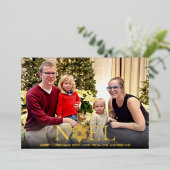 Weihnachten Snowflake Frohe Weihnachtsreise Karte (Stehend vorne)