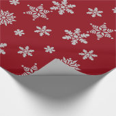 Weihnachten Snowflake Kristallo in Rot Geschenkpapier (Ecke)