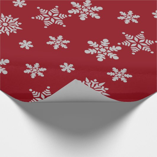 Weihnachten Snowflake Kristallo in Rot Geschenkpapier (Ecke)