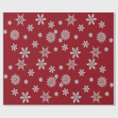 Weihnachten Snowflake Kristallo in Rot Geschenkpapier (Flach)