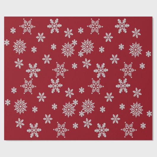 Weihnachten Snowflake Kristallo in Rot Geschenkpapier (Flach)