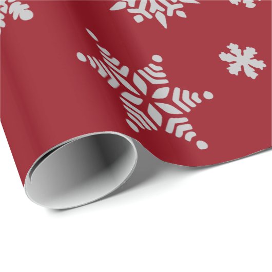 Weihnachten Snowflake Kristallo in Rot Geschenkpapier (Rolleneckpunkt)