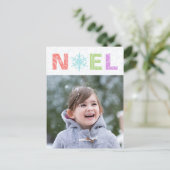 Weihnachten Snowflake Pastell Damask Foto (Stehend Vorderseite)