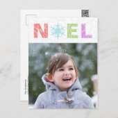 Weihnachten Snowflake Pastell Damask Foto (Vorne/Hinten)