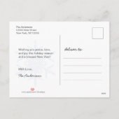 Weihnachten Snowflake Pastell Damask Foto (Rückseite)