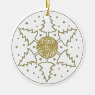 Weihnachten "Snowflake Trees" Ornament personalisi