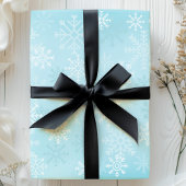 Weihnachten Snowflakes Blaues Schneepattern Geschenkpapier