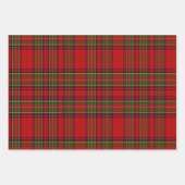 Weihnachten Snowman Bear Gingerbrett Haus Rotes Gr Geschenkpapier Set (Vorderseite)