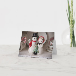 Weihnachten Snowman Blankokarte Karte