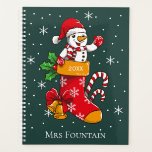 Weihnachten Snowman Candy Cane Snowflakes Täglich Planer