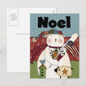 Weihnachten Snowman Card (Vorne/Hinten)