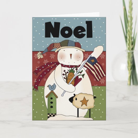 Weihnachten Snowman Card (Vorderseite)