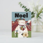 Weihnachten Snowman Card (Stehend Vorderseite)