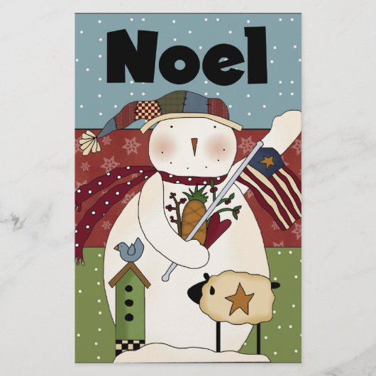 Weihnachten Snowman Card Briefpapier (Vorderseite)
