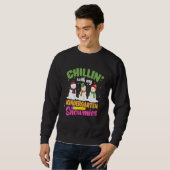 Weihnachten Snowman Chillin mit meinem Kindergarte Sweatshirt (Vorne ganz)