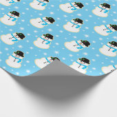 Weihnachten Snowman Cookie Pattern Geschenkpapier (Ecke)