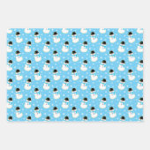 Weihnachten Snowman Cookie Pattern Geschenkpapier Set (Vorderseite 3)