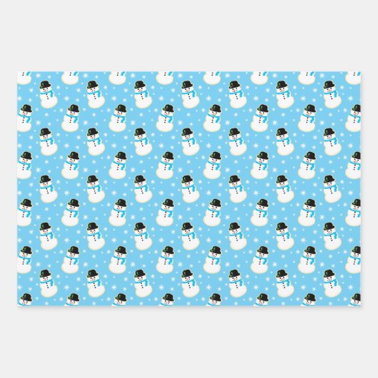 Weihnachten Snowman Cookie Pattern Geschenkpapier Set (Vorderseite)