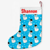 Weihnachten Snowman Cookie Pattern Kleiner Weihnachtsstrumpf (Rückseite)