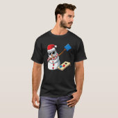 Weihnachten Snowman Dance Cornhole Xmas Cornhole T-Shirt (Vorne ganz)