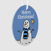 Weihnachten Snowman Design mit frohen Weihnachten Ornament (Vorderseite)