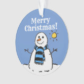 Weihnachten Snowman Design mit frohen Weihnachten Ornament (Vorderseite)
