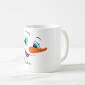 Weihnachten Snowman Face Personalisierter Name Fei Kaffeetasse (VorderseiteRechts)