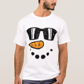 Weihnachten Snowman Face Sonnenbrille Xmas Männer T-Shirt (Vorderseite)