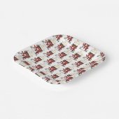 Weihnachten Snowman Gold Frohe Weihnachtsbeschreib Pappteller (Gewinkelt)