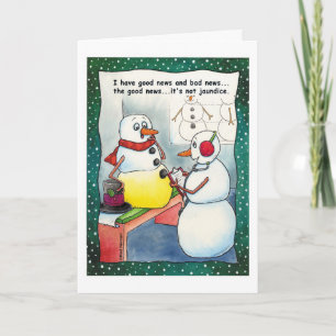 Weihnachten: Snowman Gute Nachrichten, Bad News Ca Feiertagskarte