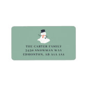 Weihnachten Snowman Holiday Funny Niedlich Modern Adressaufkleber (Vorne)