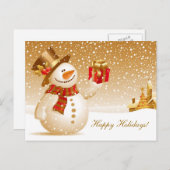 Weihnachten Snowman Holiday Grüße (Vorne/Hinten)