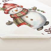 Weihnachten Snowman Just Chill Quote Spaß Wasserfa Sherpadecke (3/4)